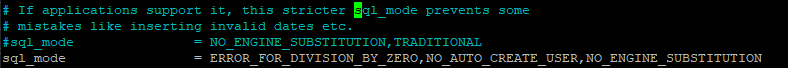 Nano Search Result of sql_mode